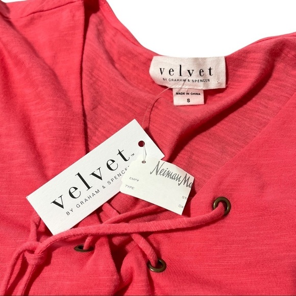 Velvet Pink Cotton Short Sleeves Casual Top Size S - Picture 8 of 8